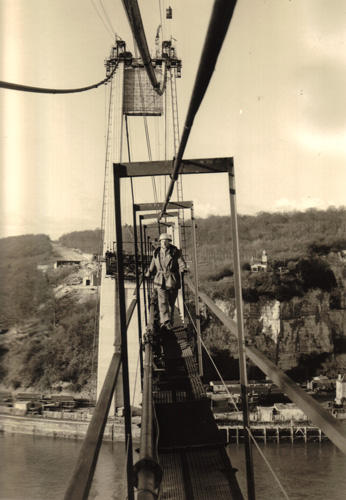 Construction Suspension Ponts de Tancarville