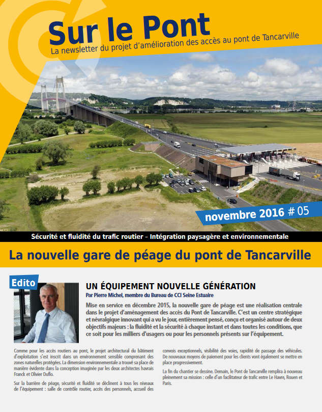 Amelioration Des Acces Pont De Tancarville Newsletter Novembre 2016