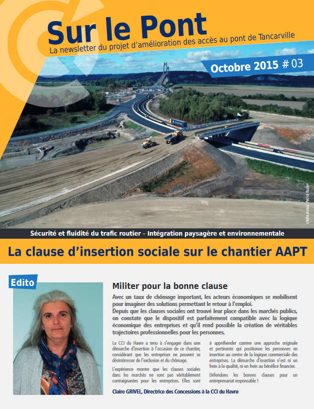 Amélioration Des Accès Pont De Tancarville Newsletter Octobre 2015