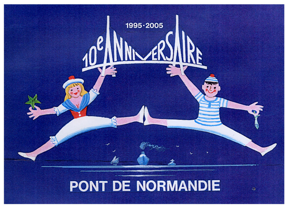 Affiche Léo Kouper 10 Ans Du Pont De Normandie